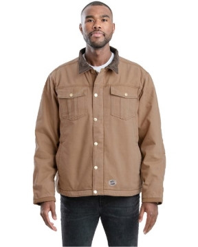 Berne Apparel - Men's Tall Vintage Washed Sherpa-Lined Work Jacket - J58T