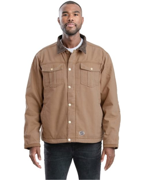Berne Apparel - Men's Tall Vintage Washed Sherpa-Lined Work Jacket - J58T