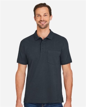 Harriton - Men's Valiant Cotton Snag Protect Pocket Polo - M205P