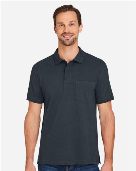 Harriton - Men's Valiant Cotton Snag Protect Pocket Polo - M205P