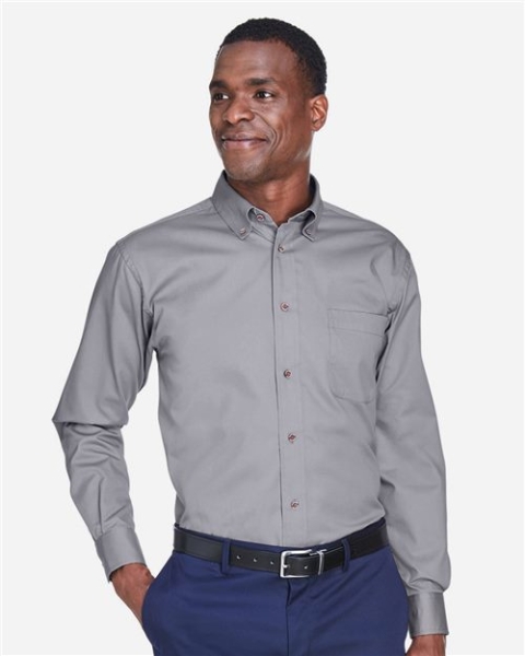 Harriton - Men's Tall Easy Blend™ Twill Dress Shirt - M500T