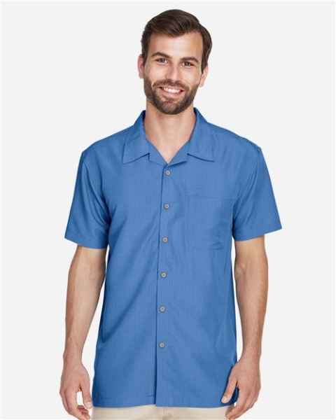 Harriton - Men's Barbados Textured Camp Shirt - M560