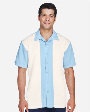 Harriton - Men's Two-Tone Camp Shirt - M575