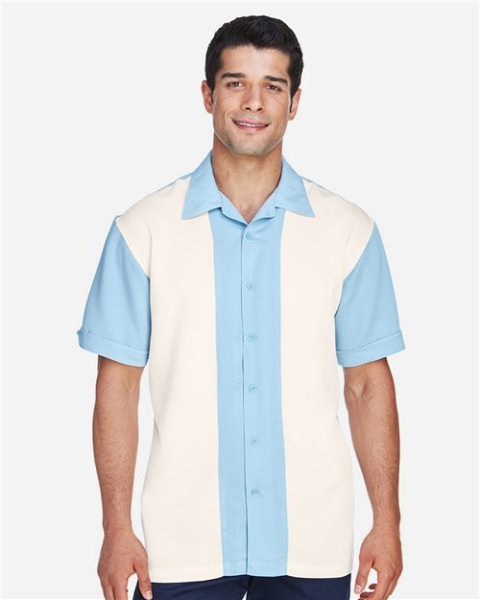Harriton - Men's Two-Tone Camp Shirt - M575