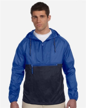 Harriton - Unisex Packable Hooded Nylon Jacket - M750