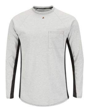 Bulwark - Men's Long Sleeve FR Two-Tone Base Layer with Concealed Chest Pocket - EXCEL FR - MPS8