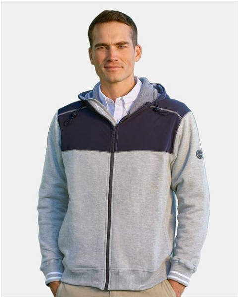 Nautica - Men's Navigator Fleece Hooded Full-Zip Jacket - N17582