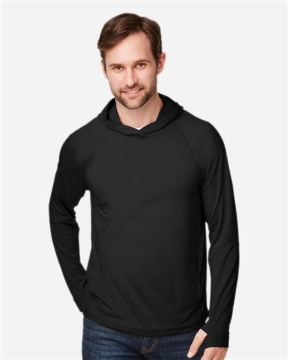 North End - Unisex JAQ Stretch Performance Hooded Long Sleeve T-Shirt - NE105