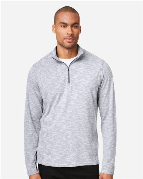 North End - Men's Eclipse Jacquard Quarter-Zip Pullover - NE415