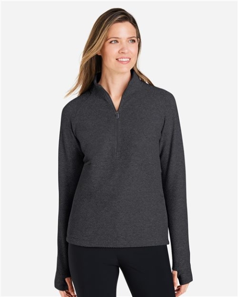 North End - Women's Spirit Textured Quarter-Zip Pullover - NE725W