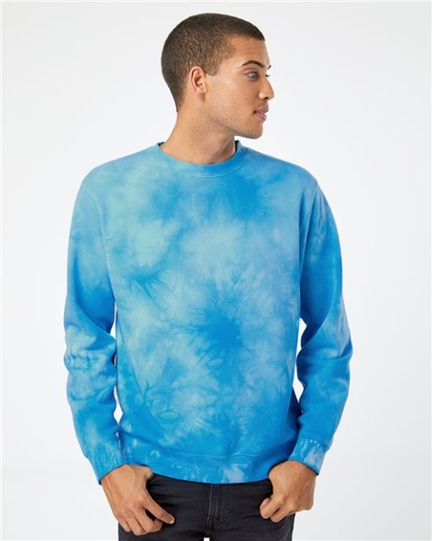 Independent Trading Co. - Unisex Midweight Tie-Dyed Crewneck Sweatshirt - PRM3500TD