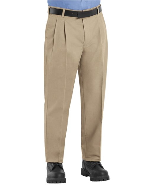 Red Kap - Men's Odd-Extended Sizes Pleated Twill Slacks - PT38ODD