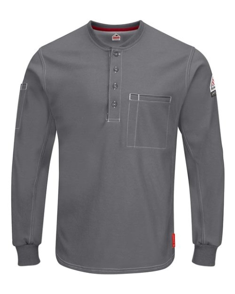 Bulwark - Men's Tall iQ Series® Plus Long Sleeve Henley - QT40T