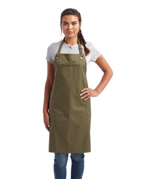 Artisan Collection by Reprime - Barley Contrast Stitch Recycled Bib Apron - RP121
