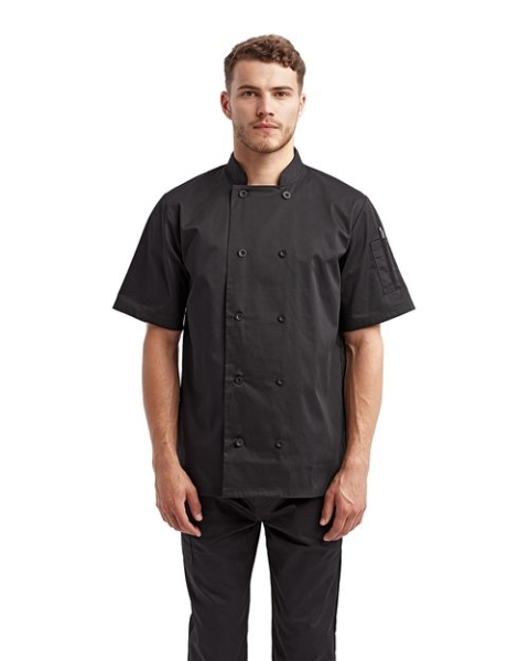 Artisan Collection by Reprime - Unisex Short Sleeve Recycled Chef Coat - RP656