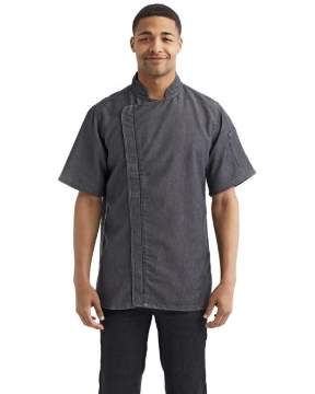 Artisan Collection by Reprime - Unisex Zip-Close Short Sleeve Chef's Coat - RP906