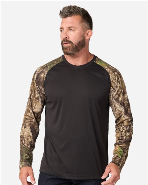 RealTree - Unisex Realtree® Performance Colorblocked Long Sleeve T-Shirt - RT3104