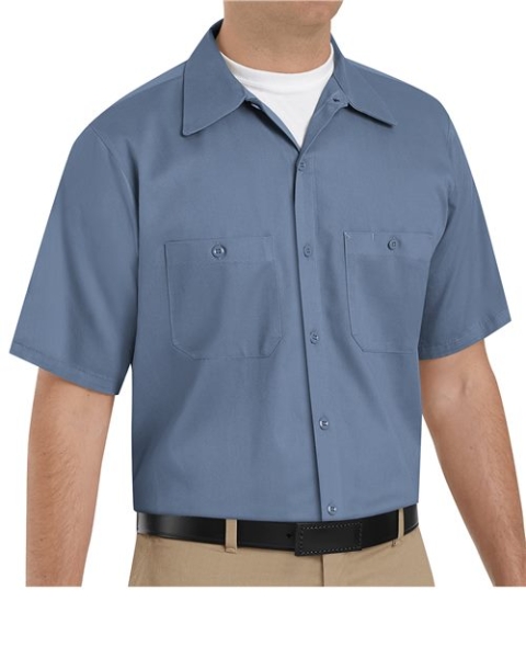 Red Kap - Men's Tall Cotton Short Sleeve Uniform Shirt - SC40T