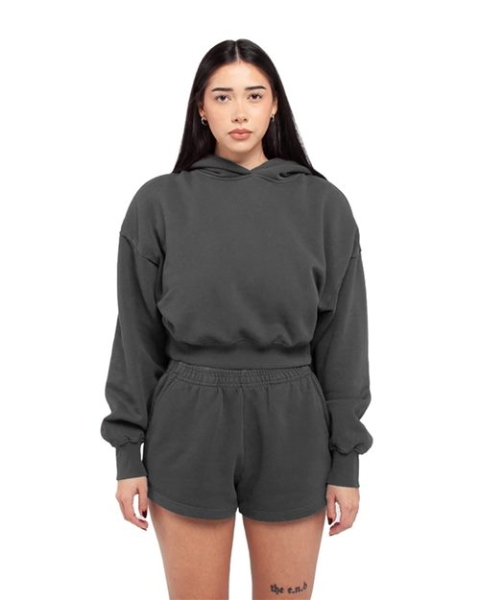 Shaka Wear - Women's Garment-Dyed Crop Hooded Sweatshirt - SHGWC
