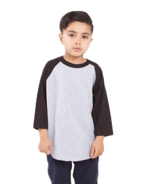 Shaka Wear - Youth Three-Quarter Sleeve Raglan - SHRAGY