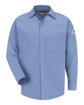 Bulwark - Men's Tall Concealed-Gripper Pocketless Work Shirt - SLS2T