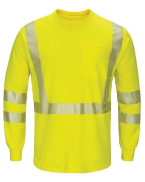 Bulwark - Men's Hi-Visibility Lightweight Long Sleeve T-Shirt - SMK8