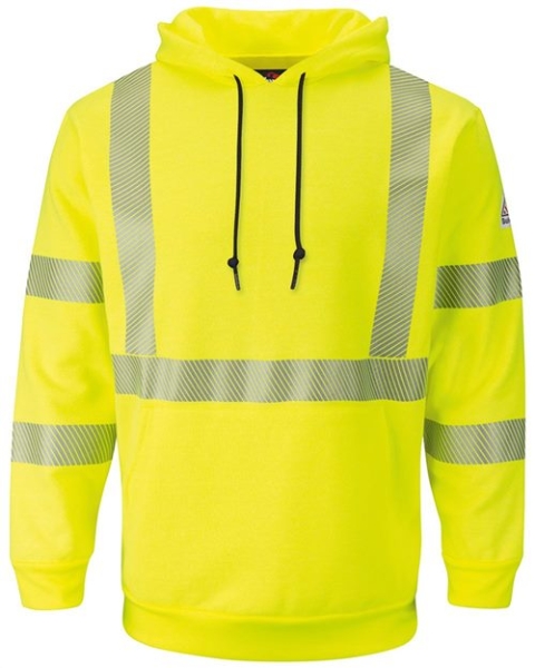 Bulwark - Men's Tall Hi-Visibility Hooded Sweatshirt - SMH4T