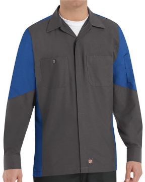 Red Kap - Men's Tall Long Sleeve Automotive Crew Shirt - SY10T