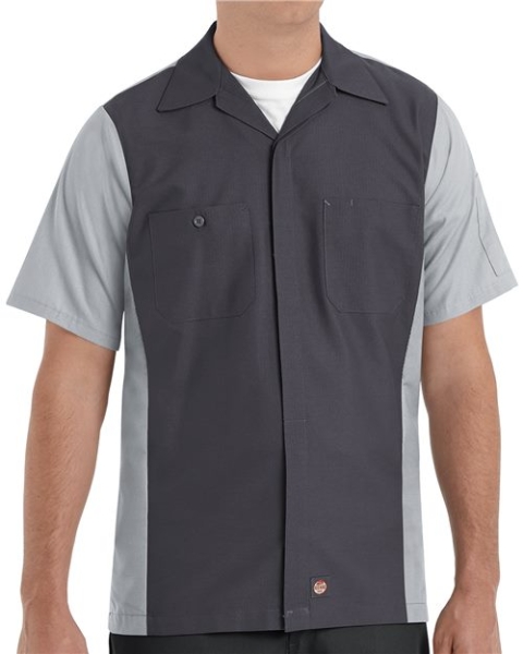 Red Kap - Men's Tall Short Sleeve Automotive Crew Shirt - SY20T