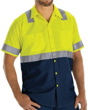 Red Kap - Men's Enhanced & Hi-Visibility Work Shirt - SY24