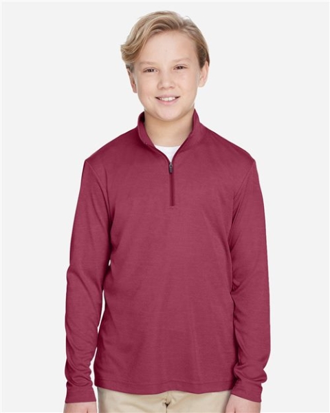 Team 365 - Youth Zone Sonic Heather Performance Quarter-Zip Pullover - TT31HY