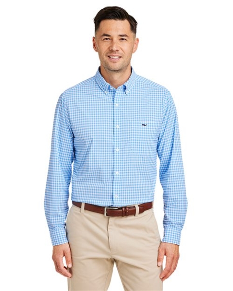 vineyard vines - Men's On-The-Go Nylon Gingham Shirt - W012060