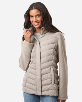 Weatherproof - Women's Mixed Media Chevron Jacket - W26719