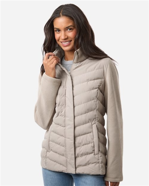 Weatherproof - Women's Mixed Media Chevron Jacket - W26719