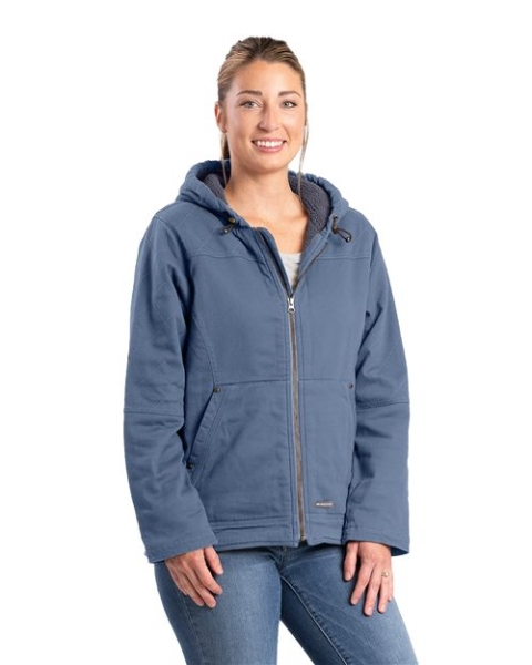 Berne Apparel - Women's Sherpa-Lined Twill Hooded Jacket - WHJ48